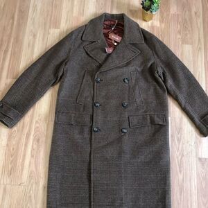 NWT $8.5K LORO PIANA Galles Cashmere Double Brown Plaid Jacket